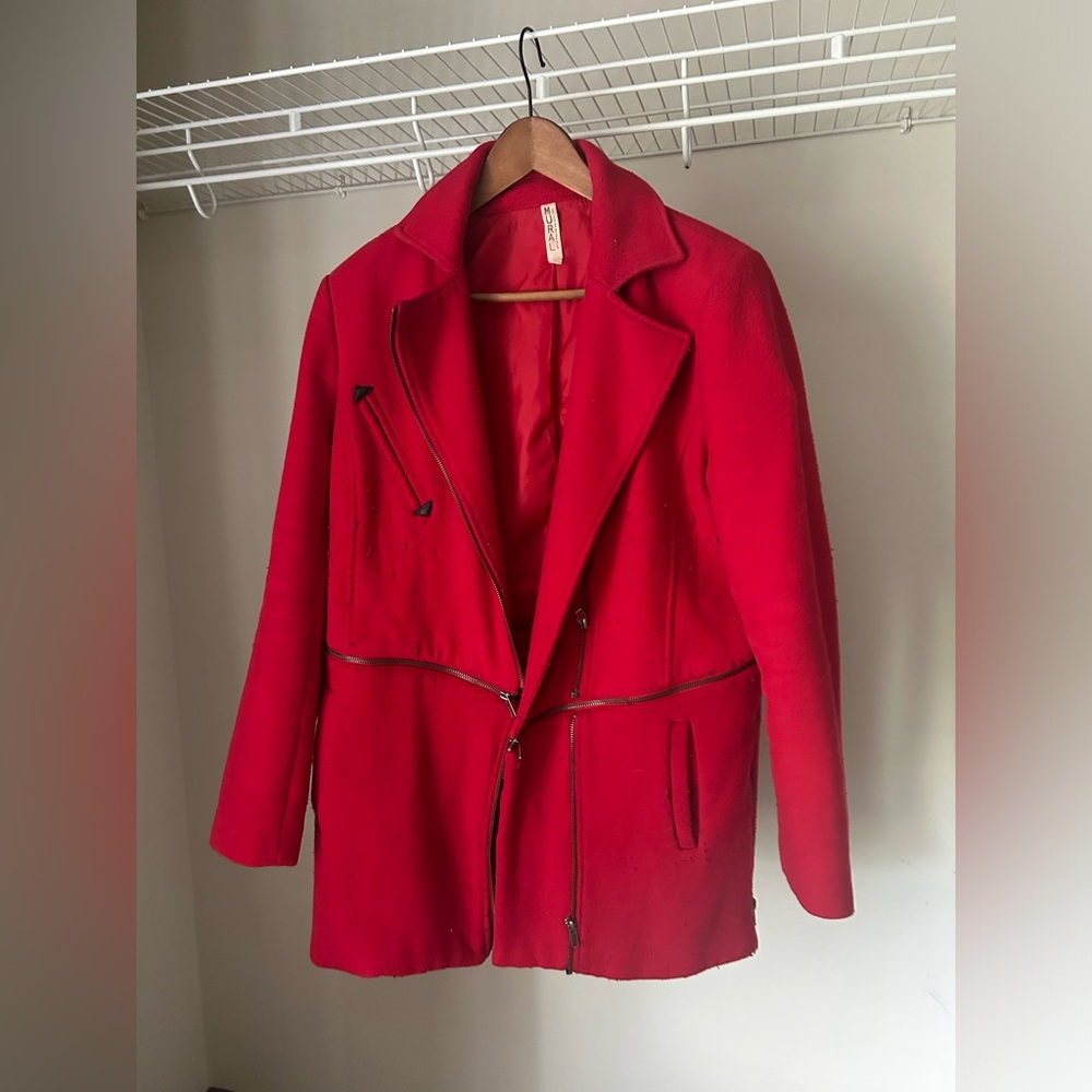 Red Wool Jacket, mid length and short